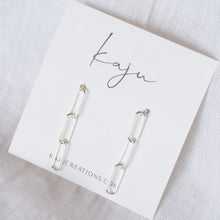 Load image into Gallery viewer, Silver Thick Chain Studs