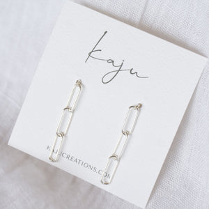 Silver Thick Chain Studs