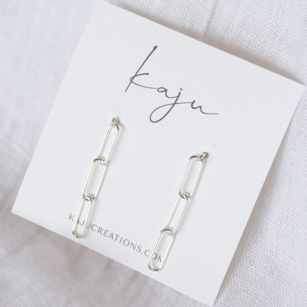 Silver Thick Chain Studs