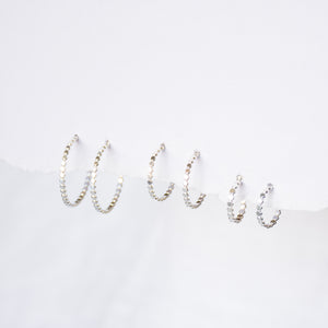 Flat Beaded Hoops