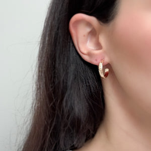 Gold Floral Hoops