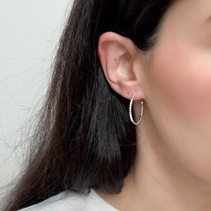 Flat Beaded Hoops