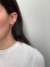 Load image into Gallery viewer, Flat Beaded Hoops