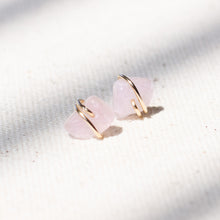 Load image into Gallery viewer, Rose Quartz Stud Earrings