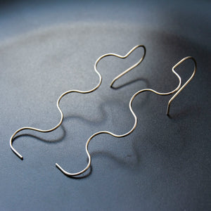 Wavy Earrings Sterling Silver