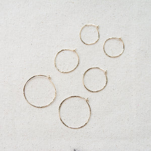 Organic Gold Fill Hoops