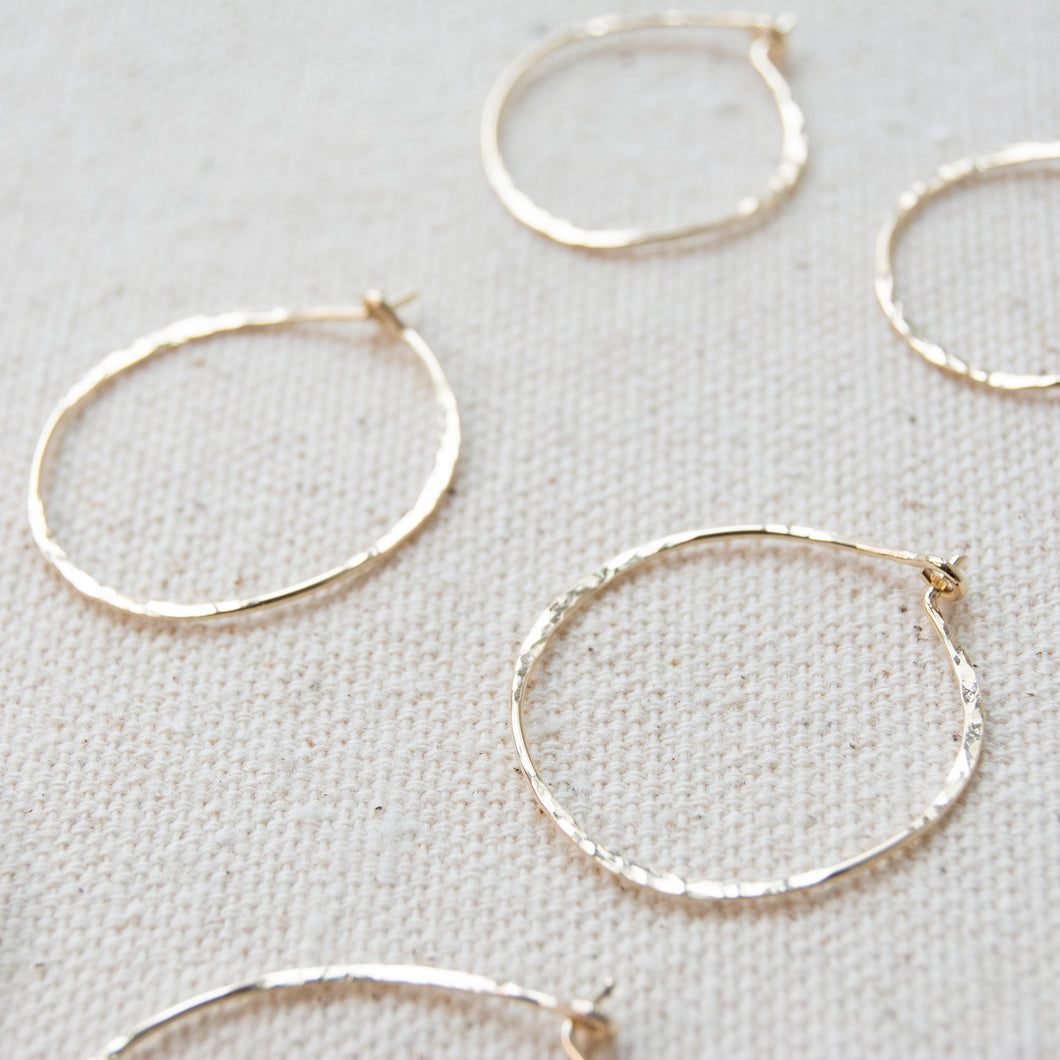 Organic Gold Fill Hoops