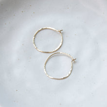 Load image into Gallery viewer, Organic Gold Fill Hoops