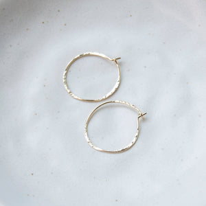 Organic Gold Fill Hoops