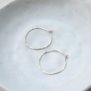 Organic Gold Fill Hoops