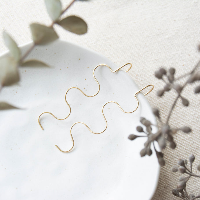 Wavy Earrings 14K Gold Fill